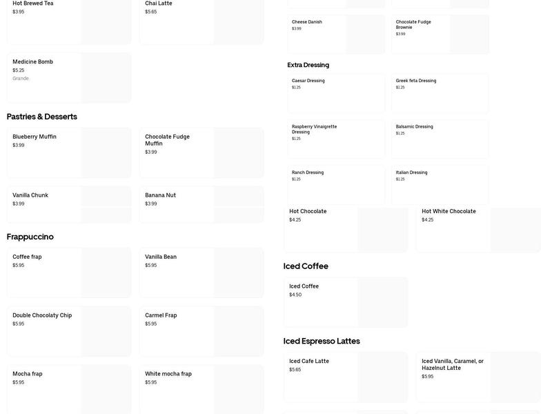 The Original Marketplace Menu