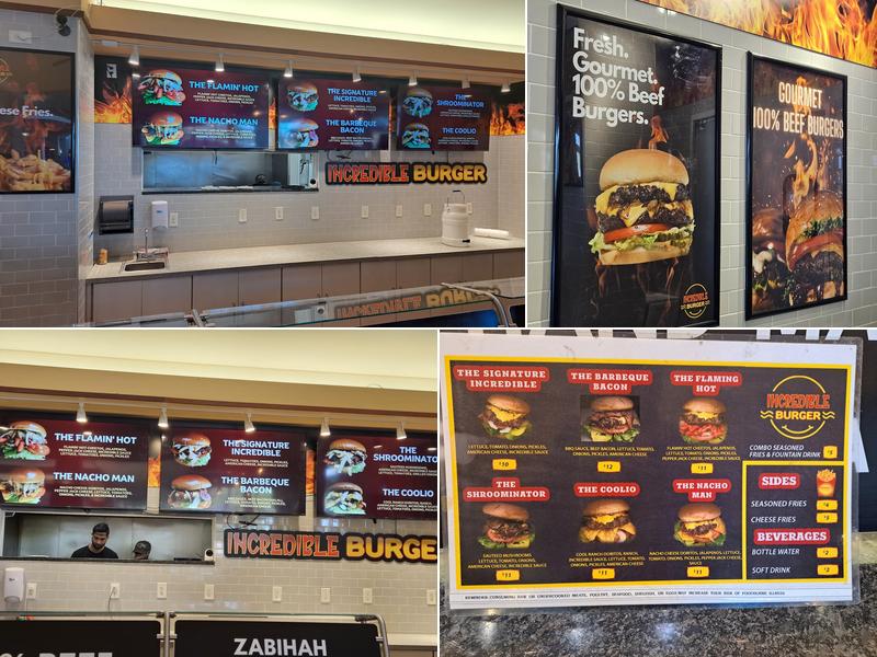 Incredible Burger Menu