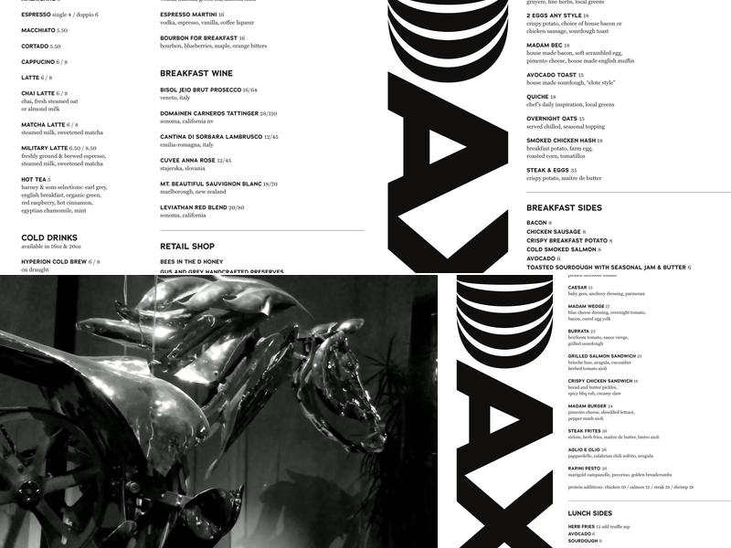 Café Dax Menu