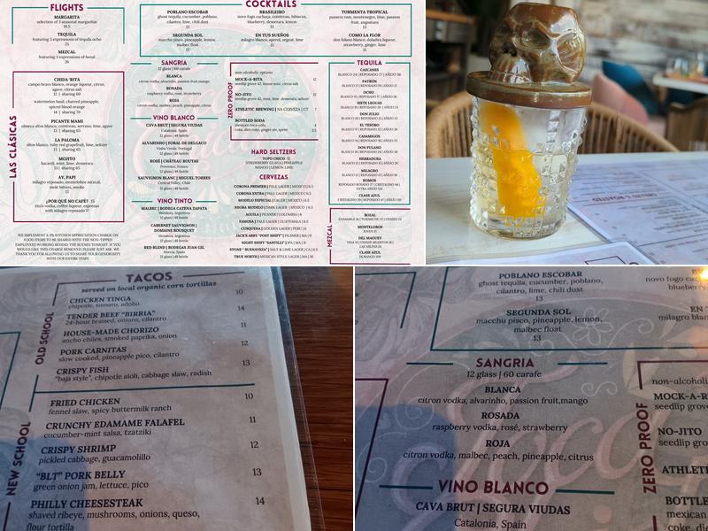 Toca Chida Casa Sociale Menu