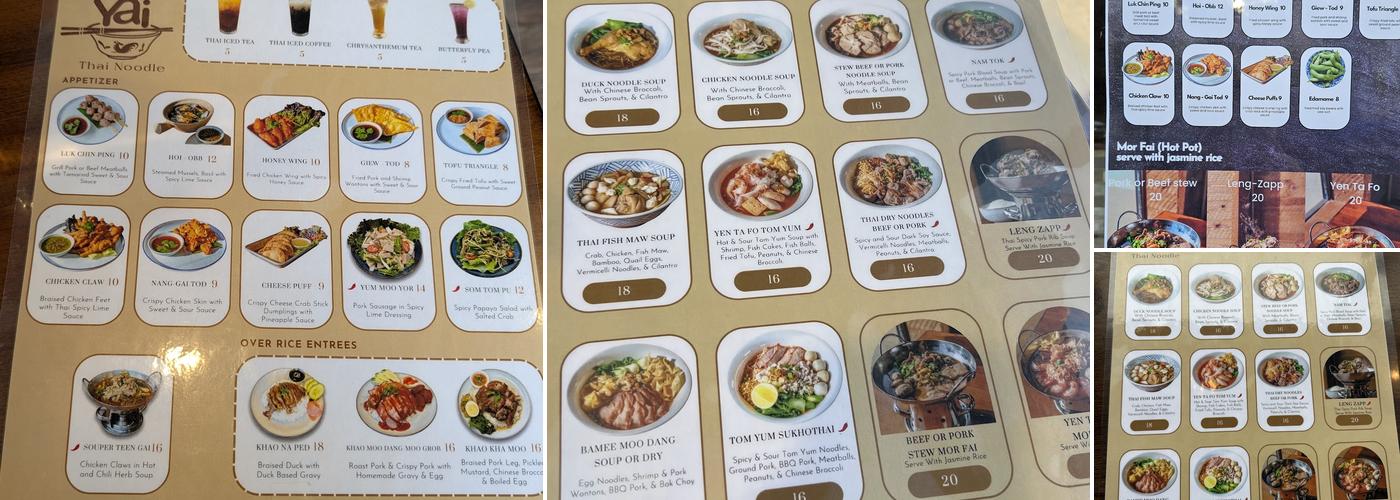 Sen Yai Thai Noodles Menu
