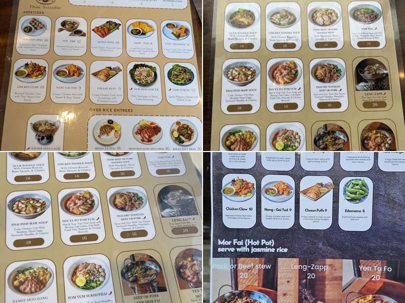 Sen Yai Thai Noodles Menu