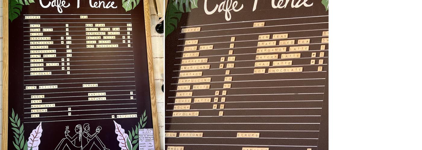 The Bottle Shop Menu