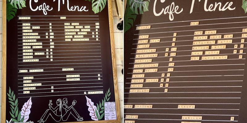 The Bottle Shop Menu