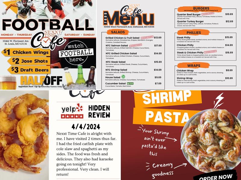 Nexxt Time Cafe Menu