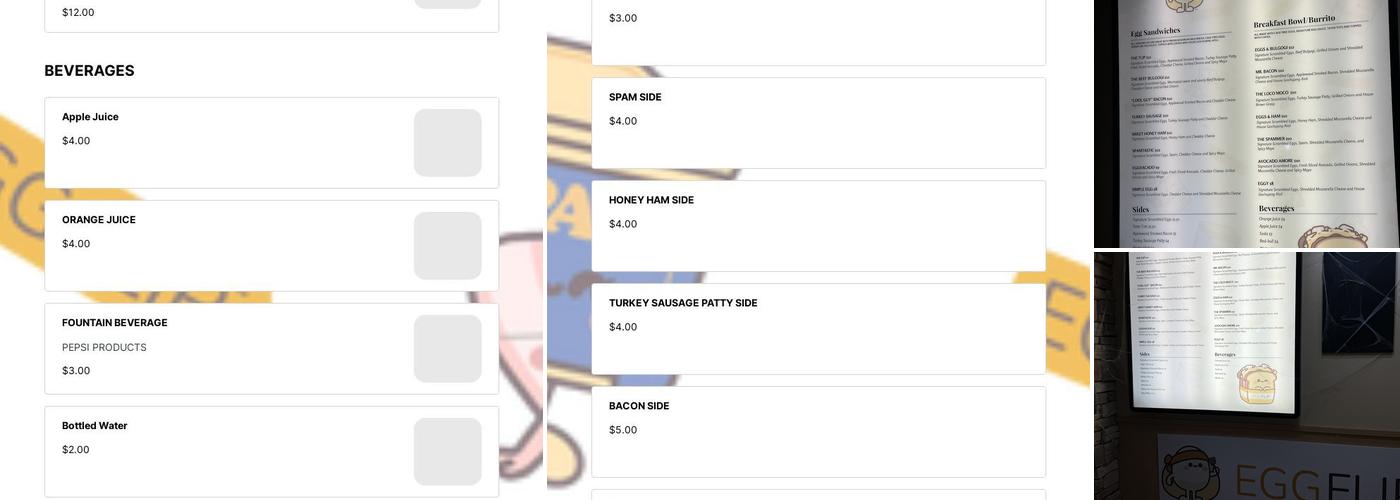 EGGFLIP Menu