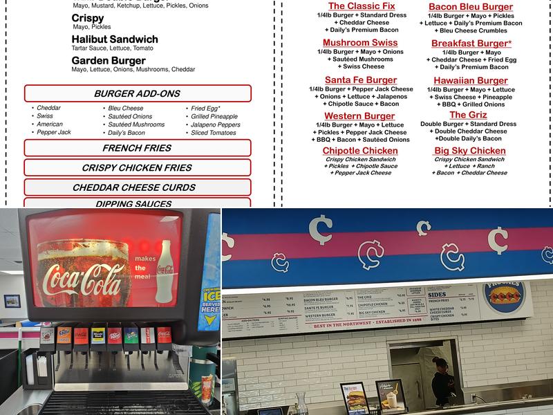 Frugals Menu