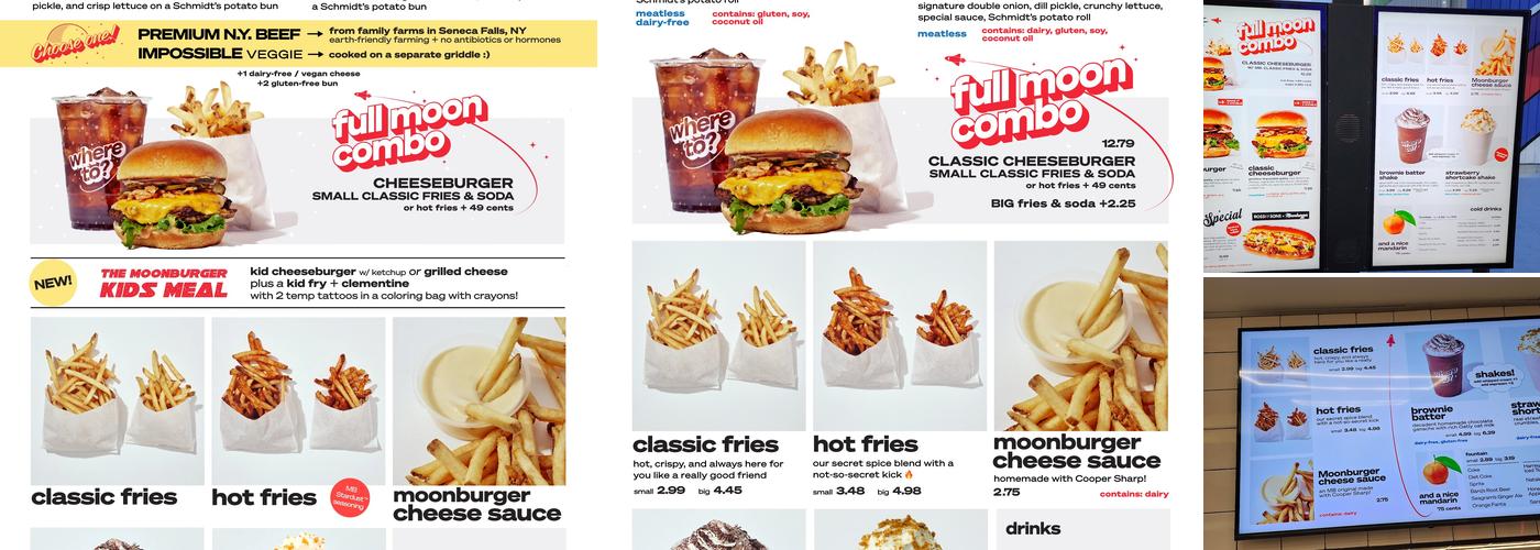 Moonburger Menu