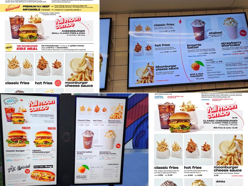 Moonburger Menu
