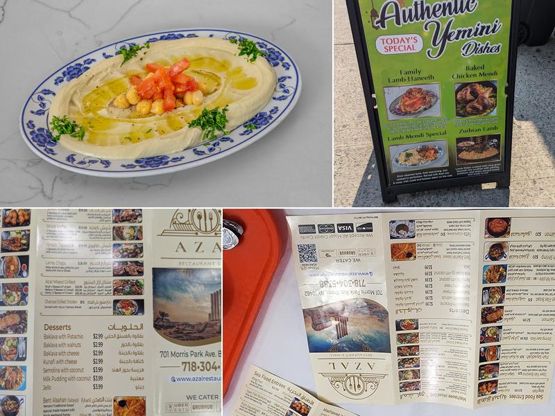 Azal Restaurant & Hall Menu