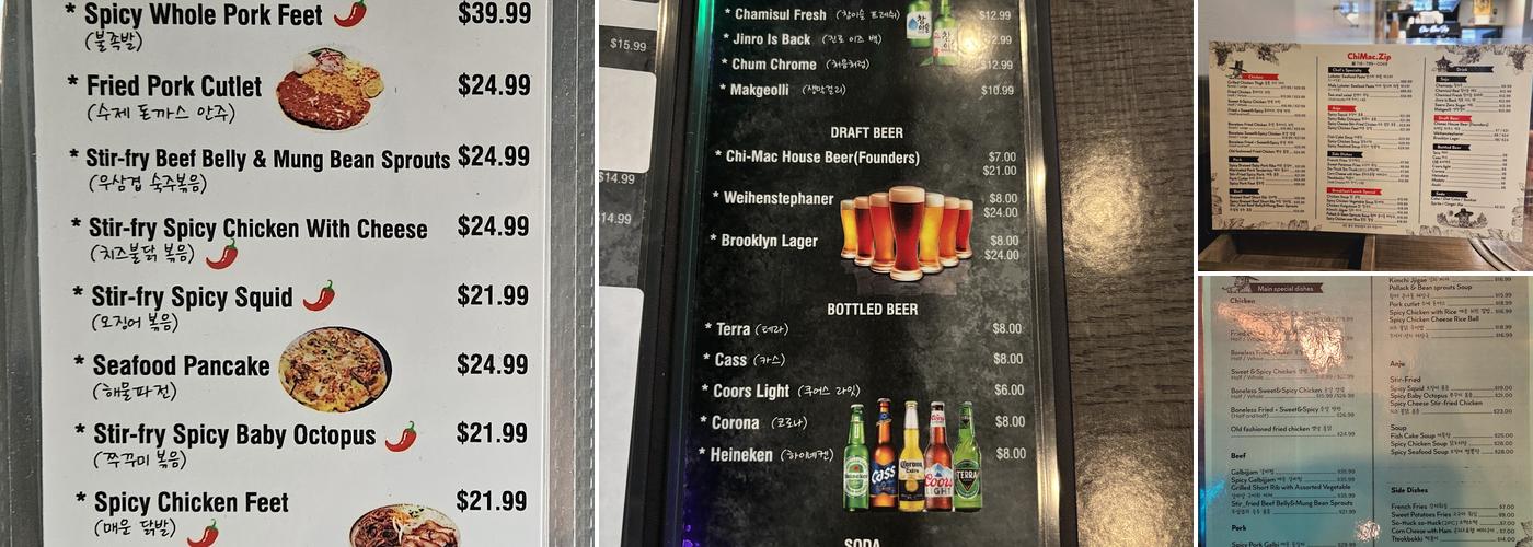 Chi-Mac Zip Menu