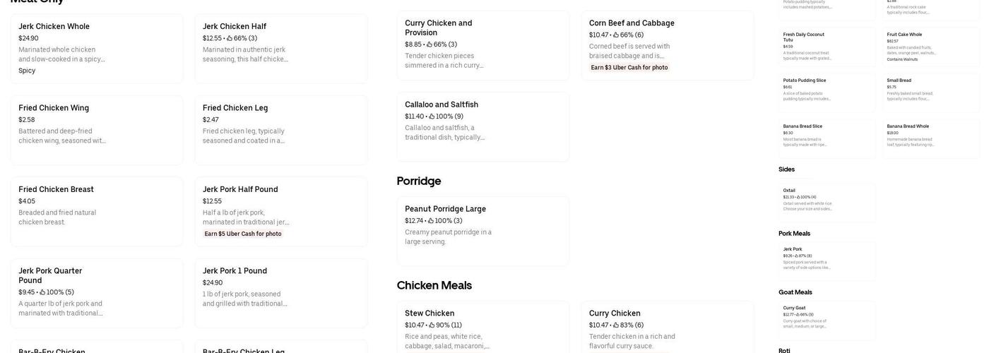 Lothians kitchen Menu