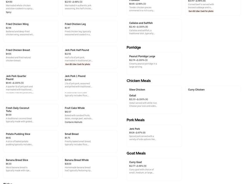 Lothians kitchen Menu