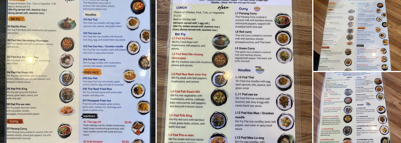 Mali Thai Kitchen Menu