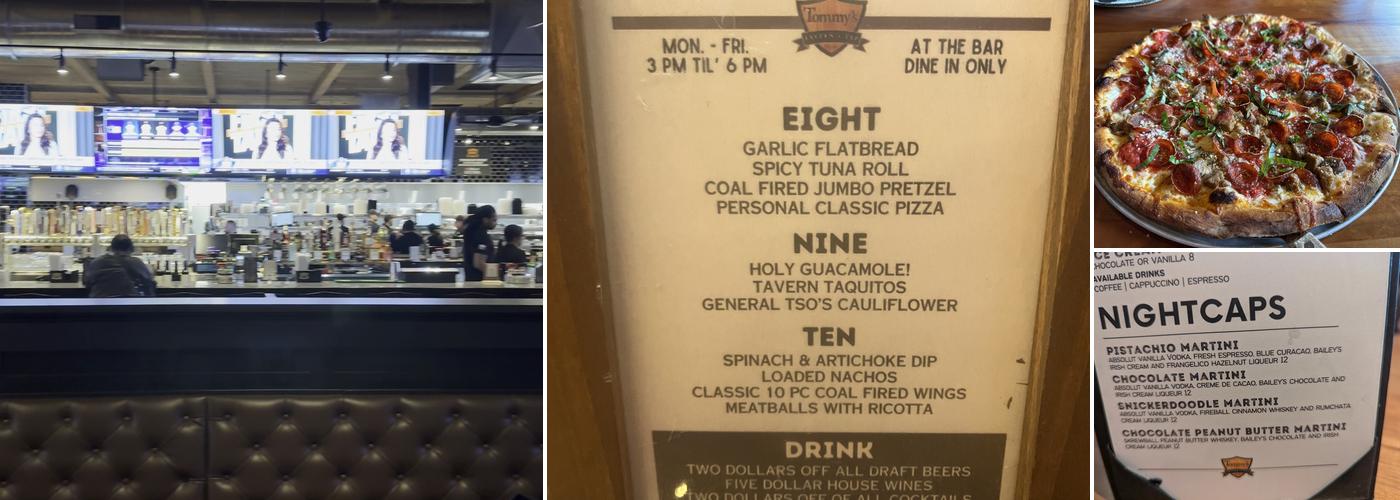 Tommy's Tavern + Tap Menu