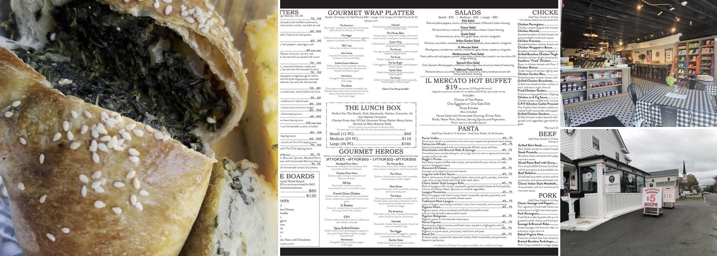 il Mercato Holmdel Menu