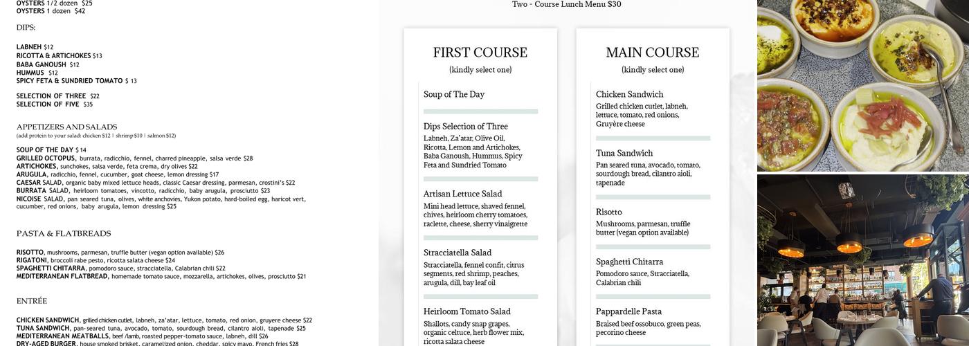 Marsanne Menu