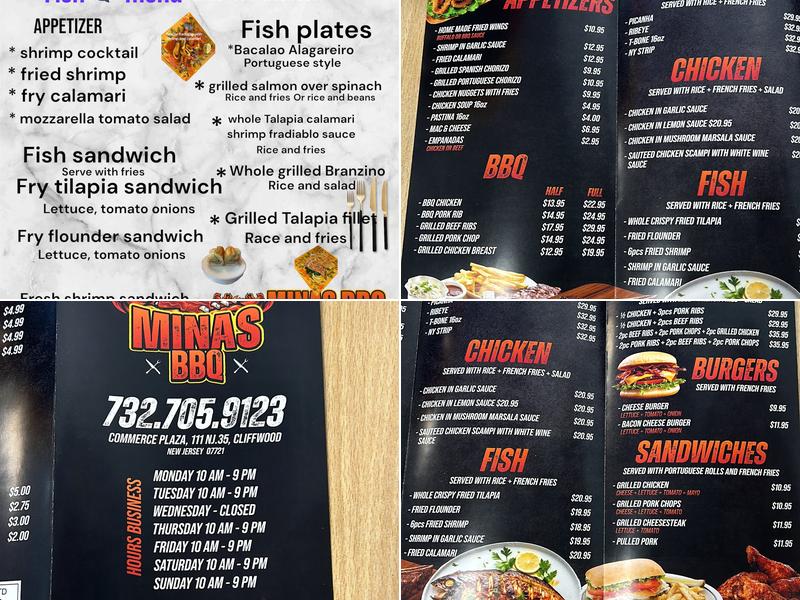 Minas BBQ Menu