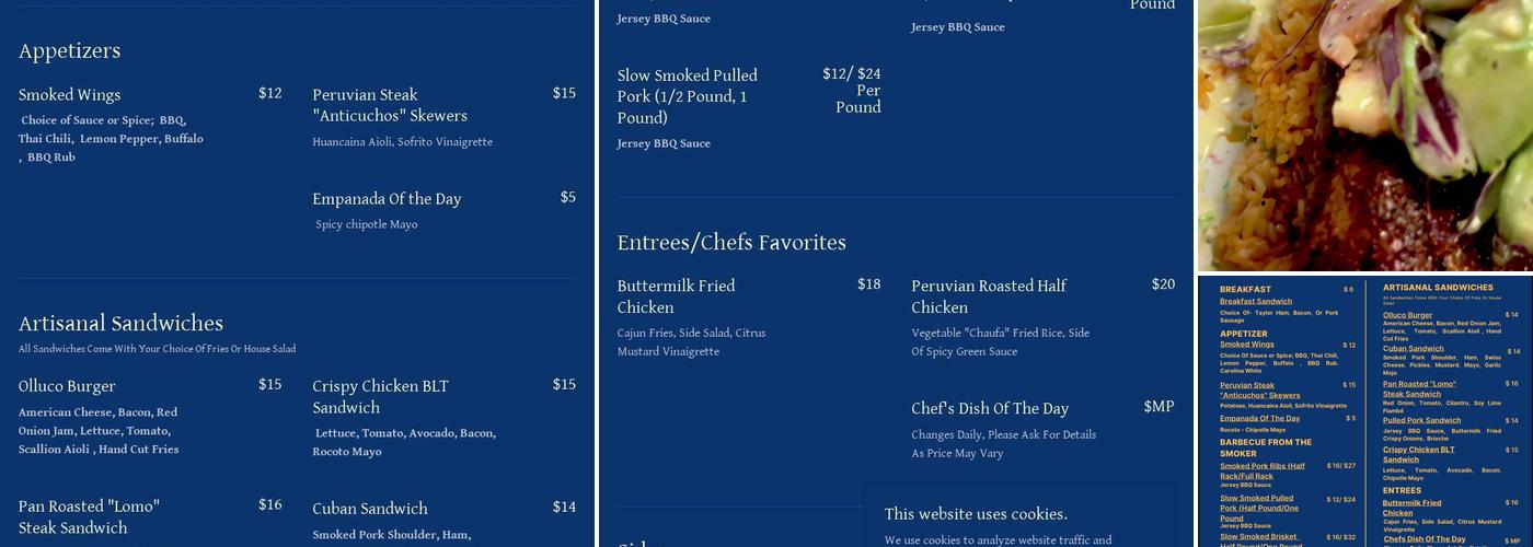 Olluco Bistro Menu