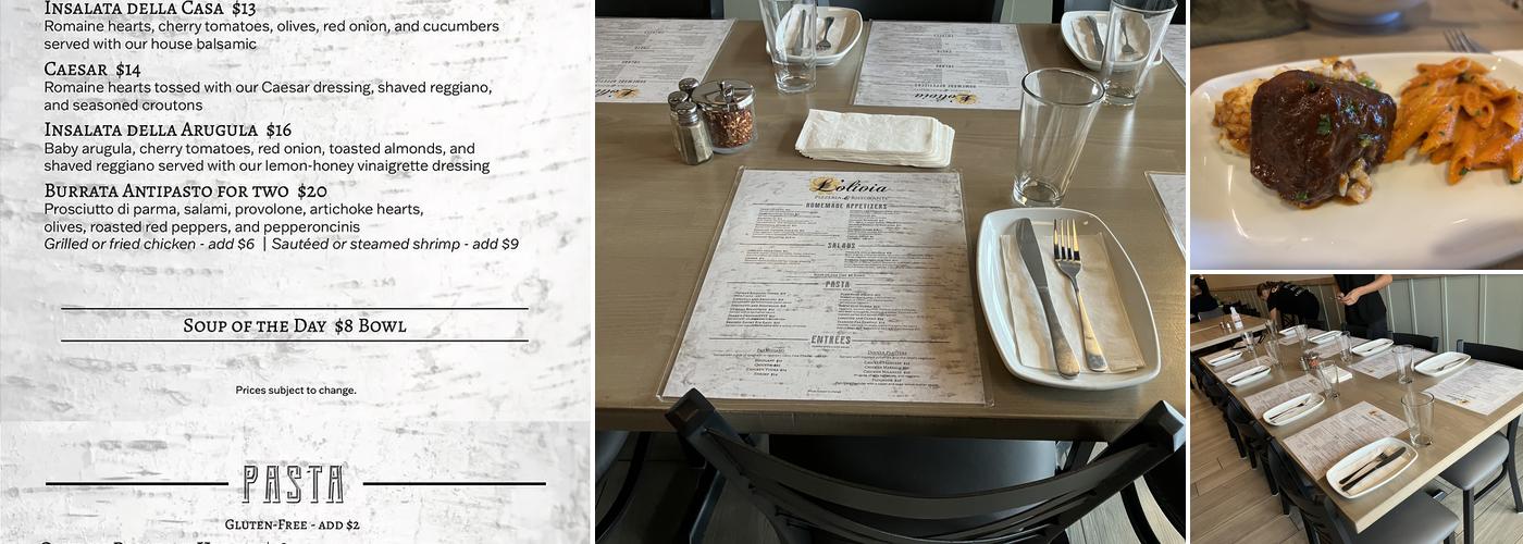 L'olivia Pizzeria & Ristorante Menu