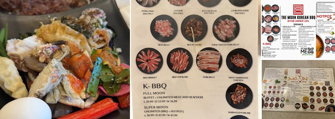 The Moon Korean BBQ & Hot Pot Menu