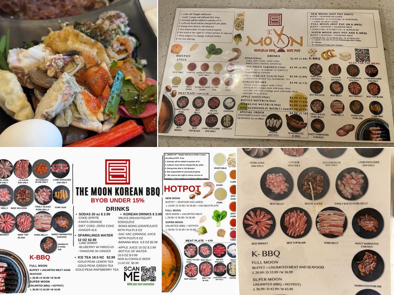 The Moon Korean BBQ & Hot Pot Menu