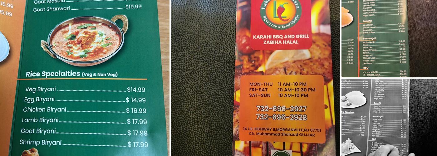 Lahore Chatkhara Menu