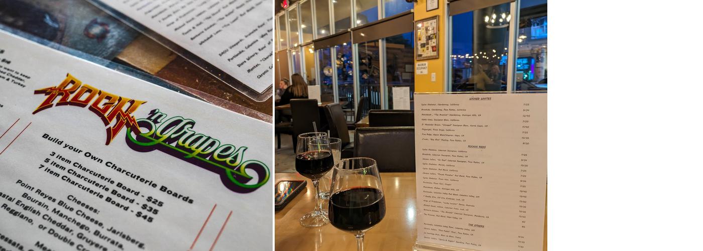 Rock 'n Grapes Menu
