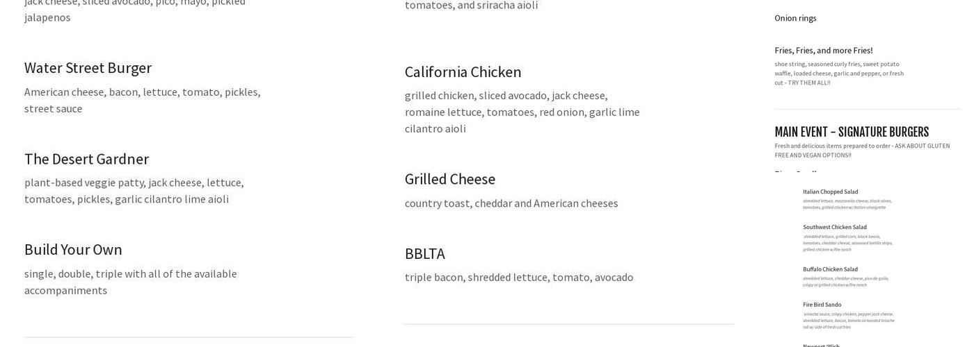 GoodLife Craft Brews and Gaming Menu