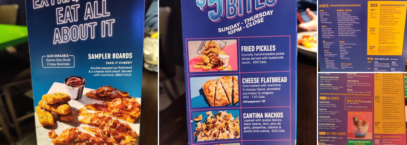 Dave & Buster's Scranton Menu