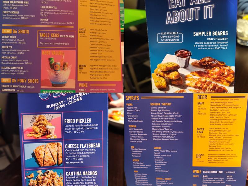 Dave & Buster's Scranton Menu