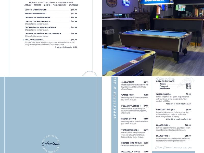 Avalons Menu