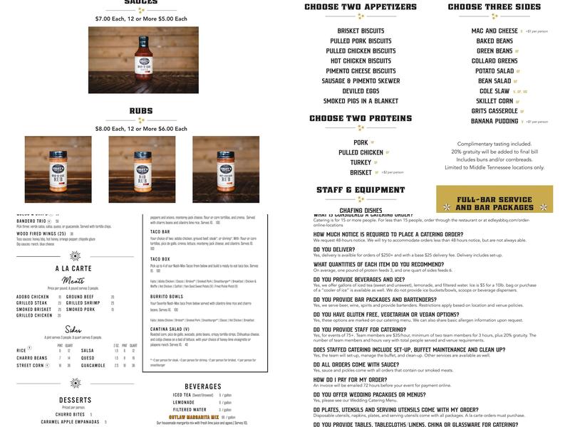 Edley's Bar-B-Que Menu