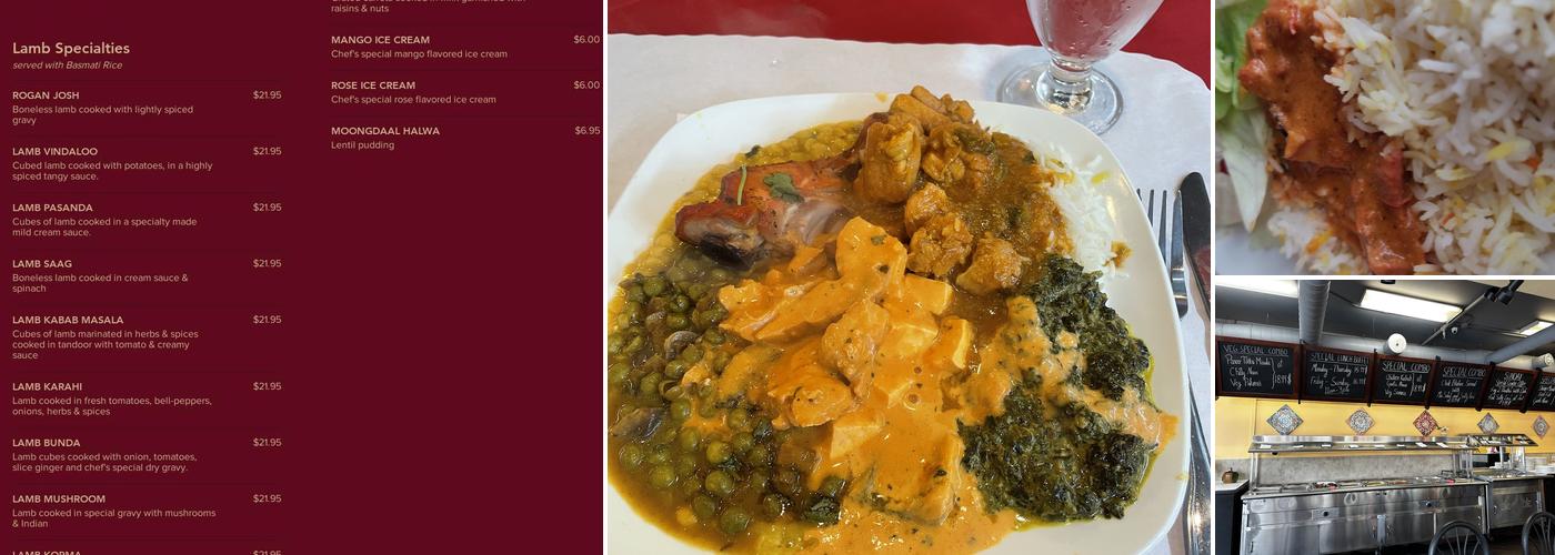 Amber Indian Express Menu