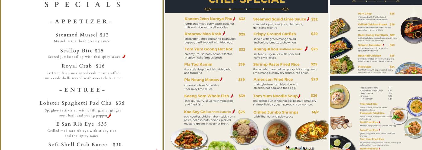 Thonglor Thai Bistro (NJ) Menu