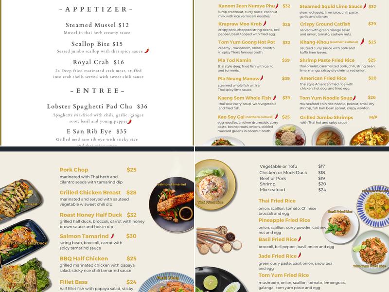 Thonglor Thai Bistro (NJ) Menu
