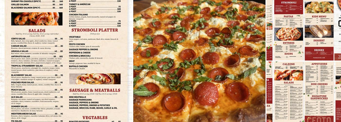 Pizza Cento Menu