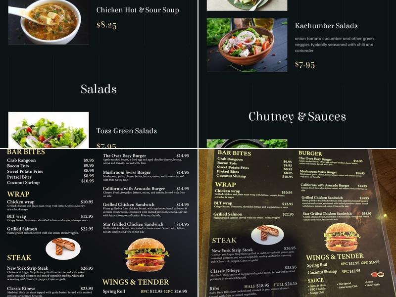 Star Lounge & Bar Menu