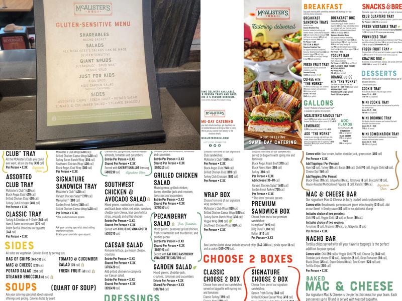 McAlister's Deli Menu