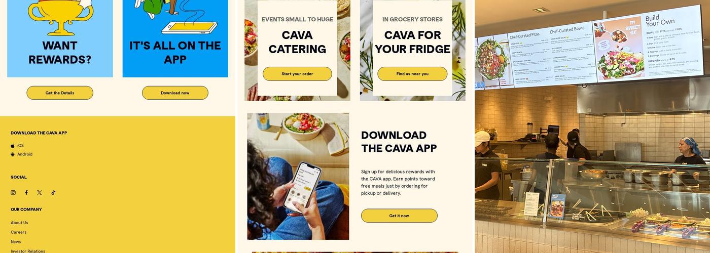 CAVA Menu