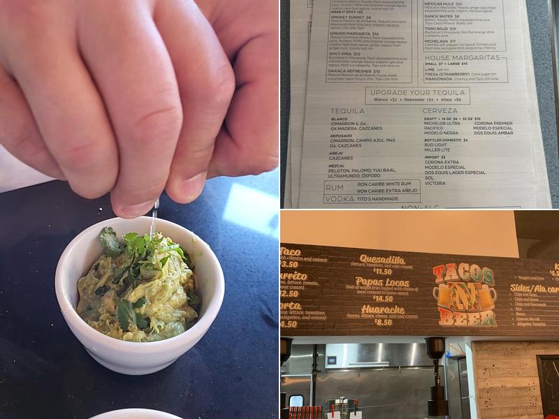Tacos N Beer taqueria Menu