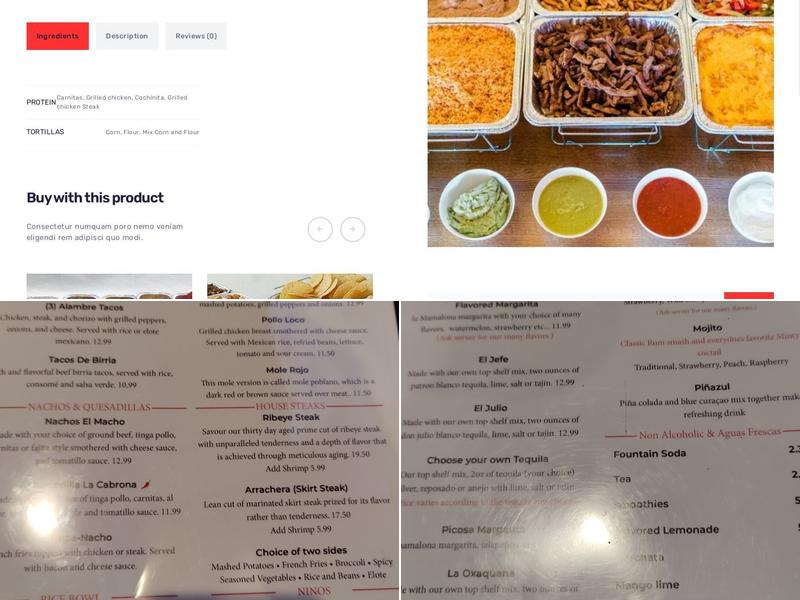 Tio's Tacos & Tequila Menu