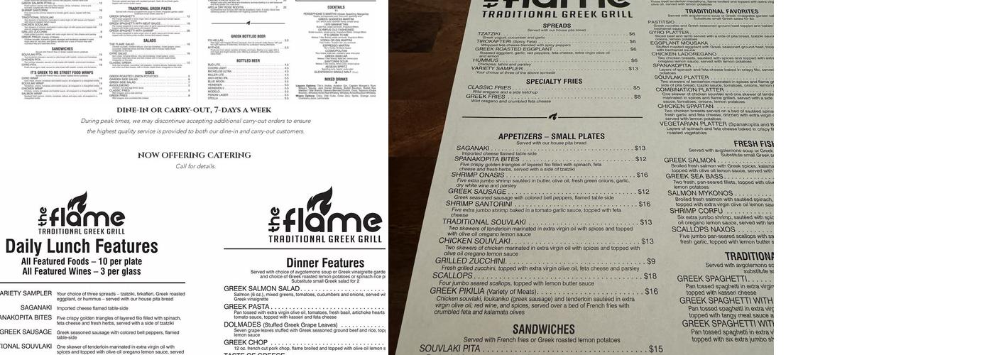 The Flame Menu