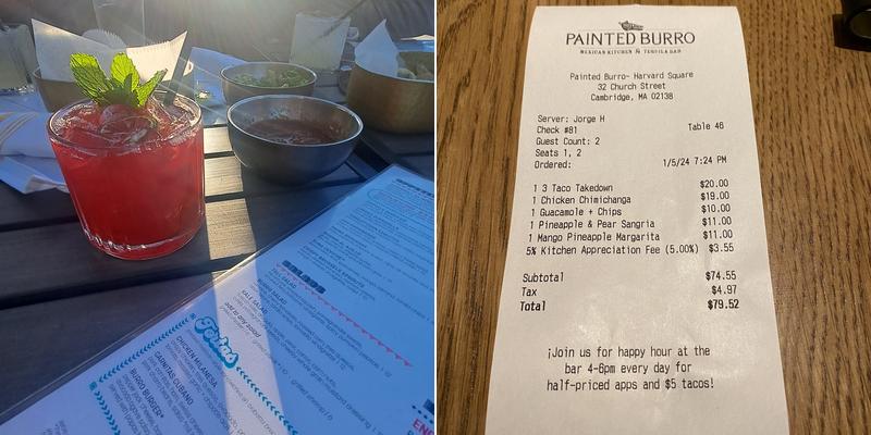 The Painted Burro - Harvard Square Menu