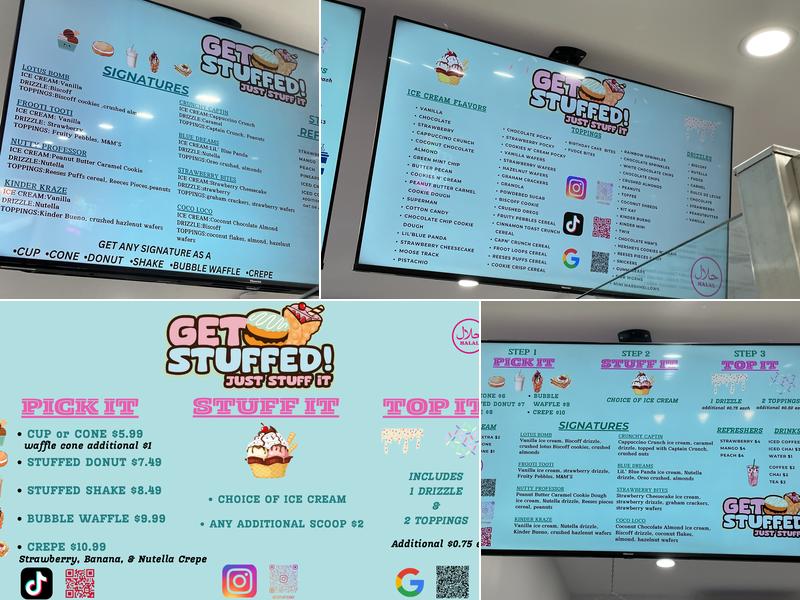 Get Stuffed Menu