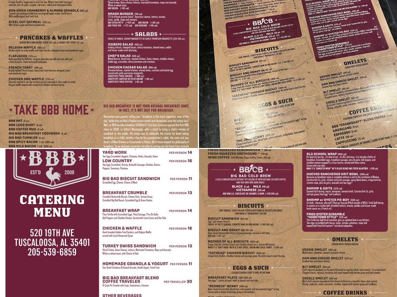 Big Bad Breakfast - Durham Menu