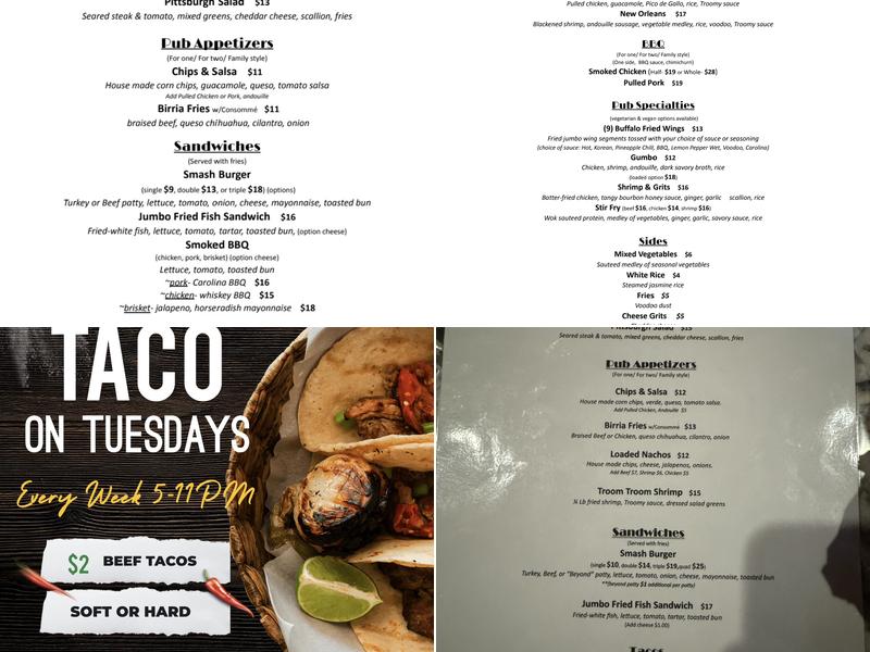 Kŭlcher Kitchen & Bar Menu