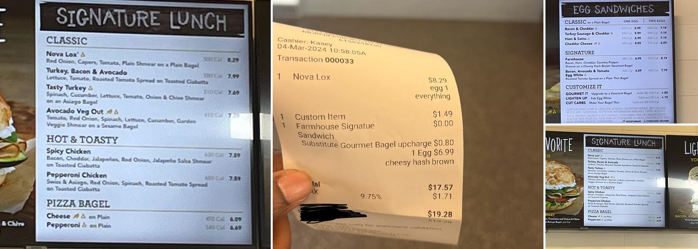 Einstein Bros. Bagels Menu