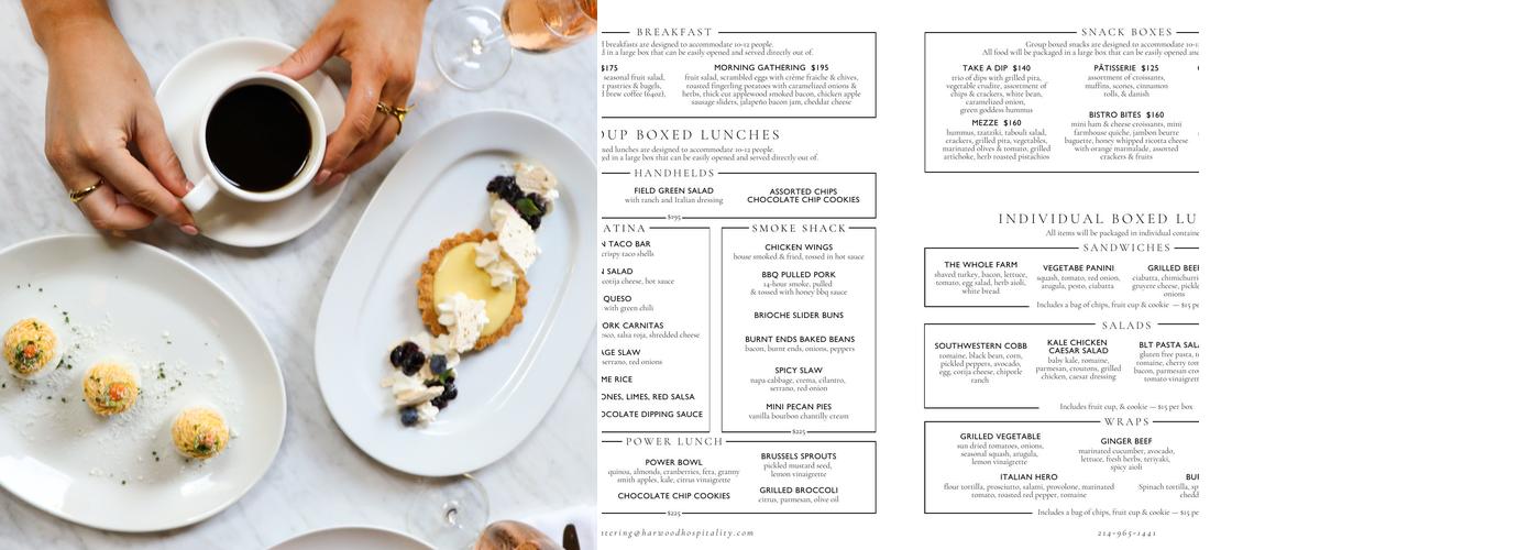 NDA Menu