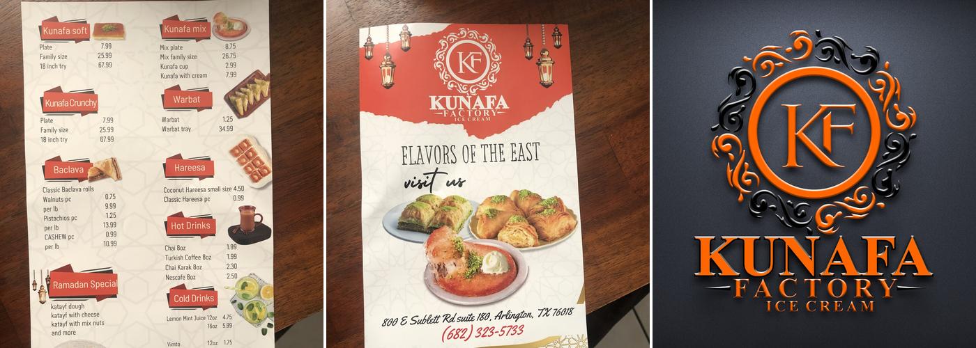 Kunafa Factory Menu